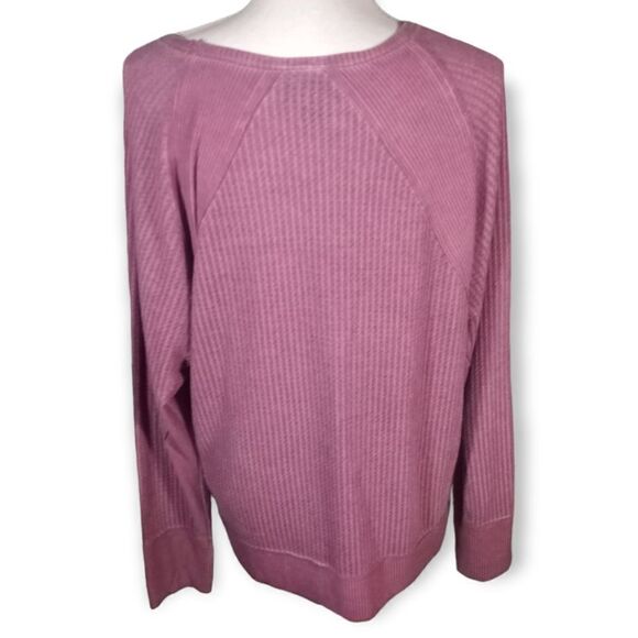 KNOX ROSE PURPLE/MAUVE WAFFLE KNIT PULLOVER SZ.XL EUC - Picture 3 of 6